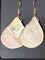 Large Mother of Pearl shell earrings - choice of rainbow multicolor, off-white, amber, blue, or green product 2